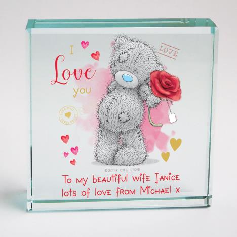 Personalised Me to You I Love You Glass Block Extra Image 1